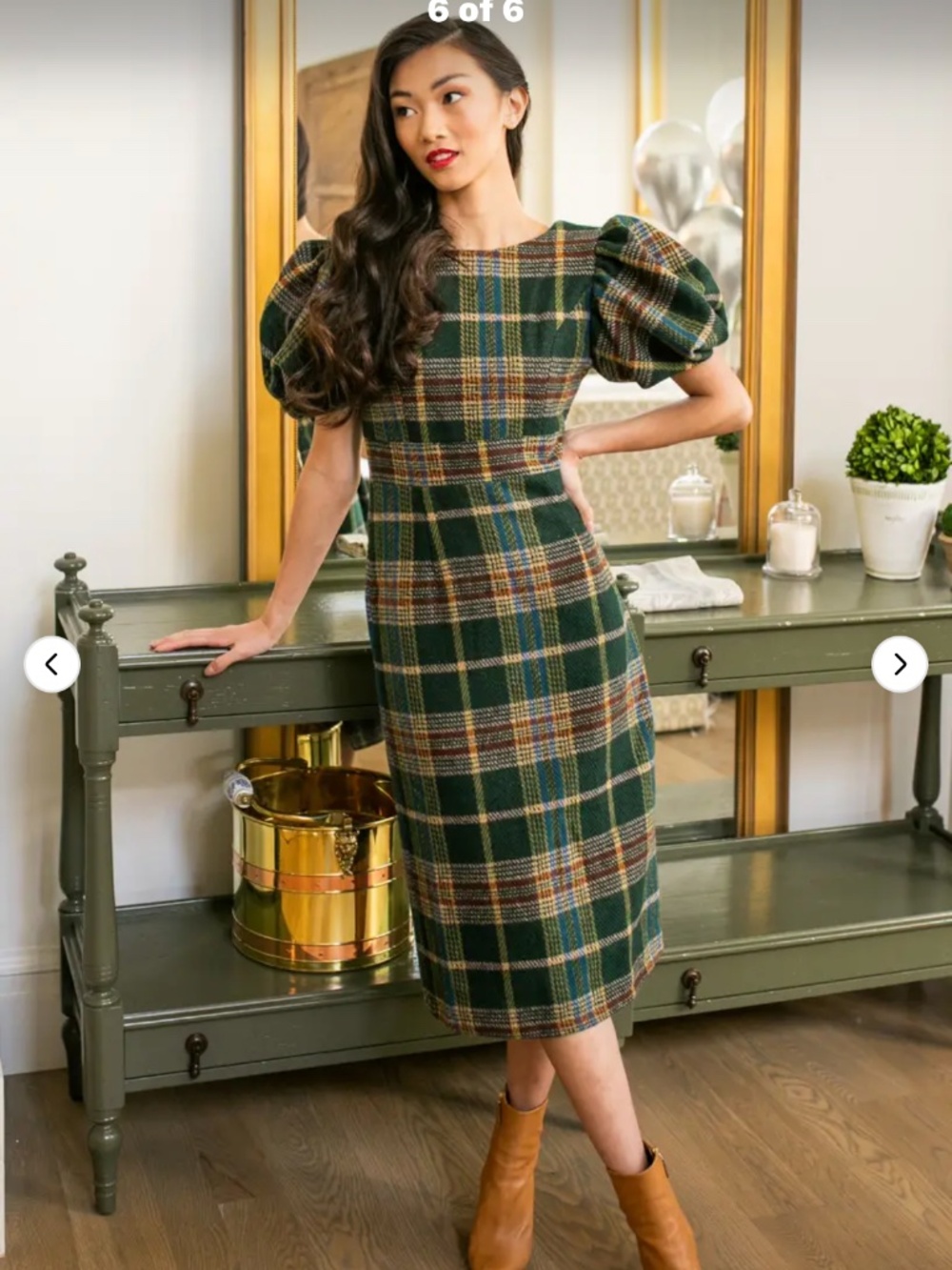 Ivy City co Holly plaid dress size 1X